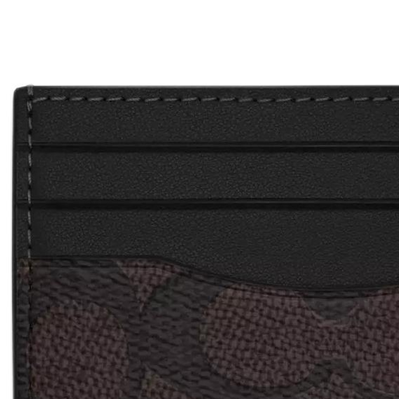 картинка Мини-картхолдер COACH Signature Canvas, черный от магазина Одежда+