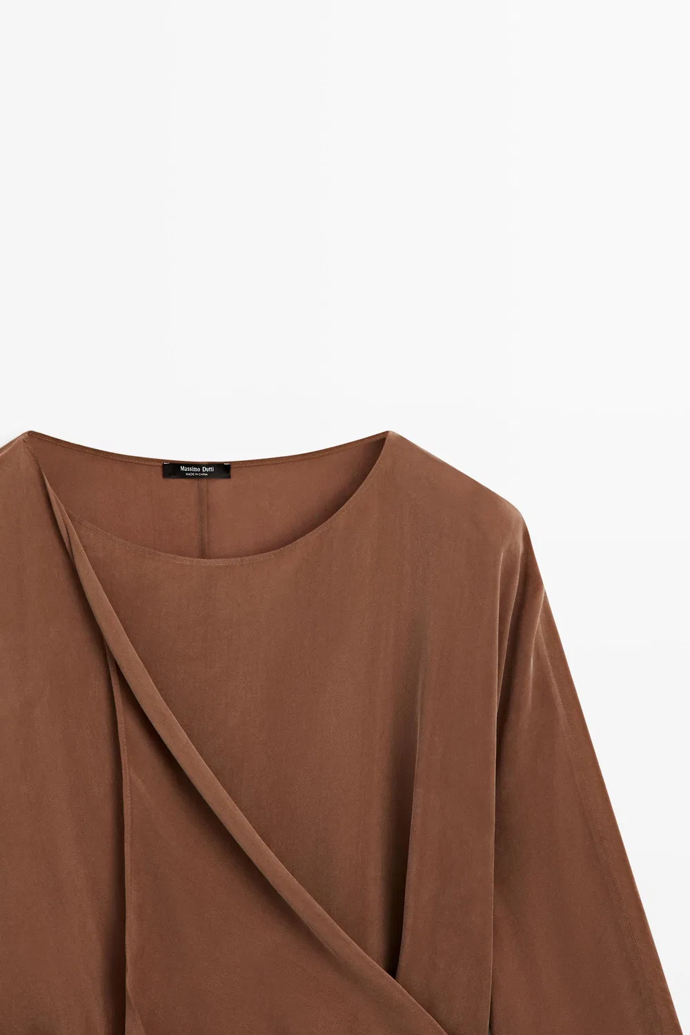картинка Кимоно Massimo Dutti, струящееся с завязками, коричневый от магазина Одежда+