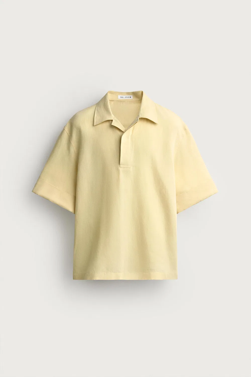 картинка Поло из хлопка и льна ZARA, Lime от магазина Одежда+