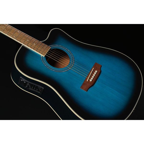 картинка Гитара Harley Benton D-120CE TB, голубой/черный от магазина Одежда+