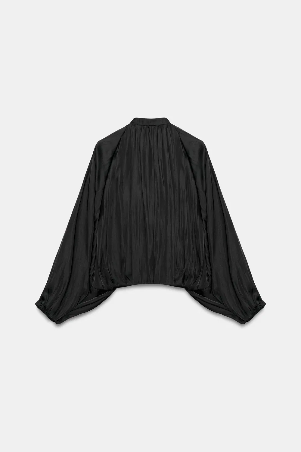 картинка Атласная куртка-бомбер ZARA, Black от магазина Одежда+