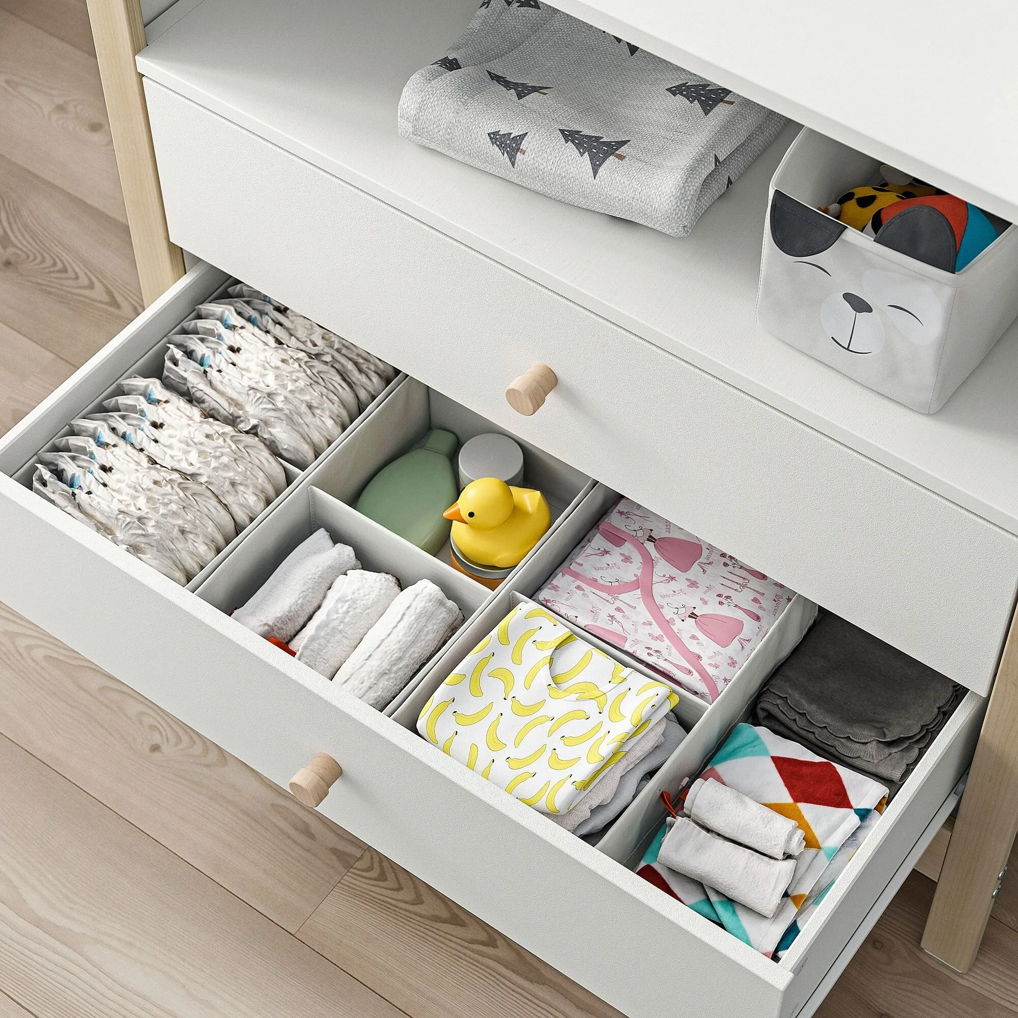 картинка Пеленальный столик, береза/белый ÄLSKVÄRD IKEA от магазина Одежда+