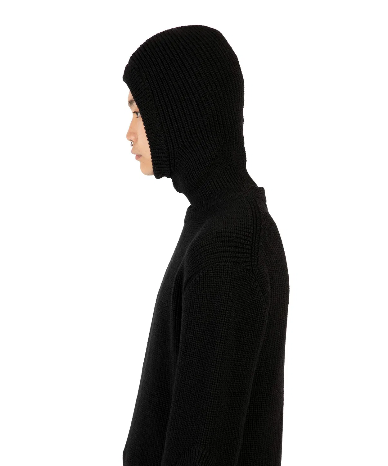 картинка Мужская вязаная балаклава Rib Knit JOHN LAWRENCE SULLIVAN, Белый от магазина Одежда+