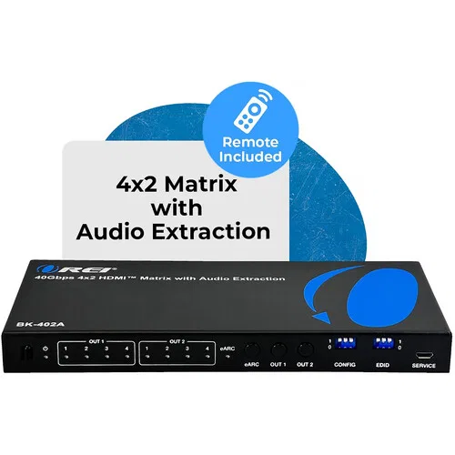 картинка OREI 8K60 4x2 HDMI Matrix (Audio Extract, eARC) от магазина Одежда+