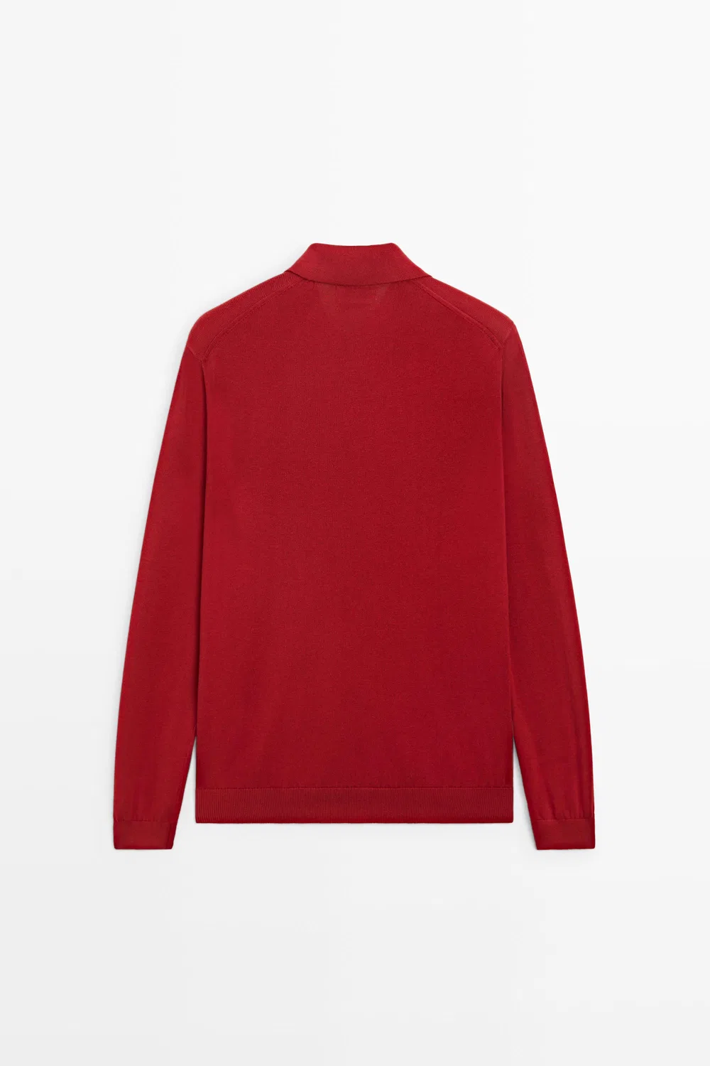 картинка Свитер-поло Massimo Dutti 100% Cotton Knit, красный от магазина Одежда+