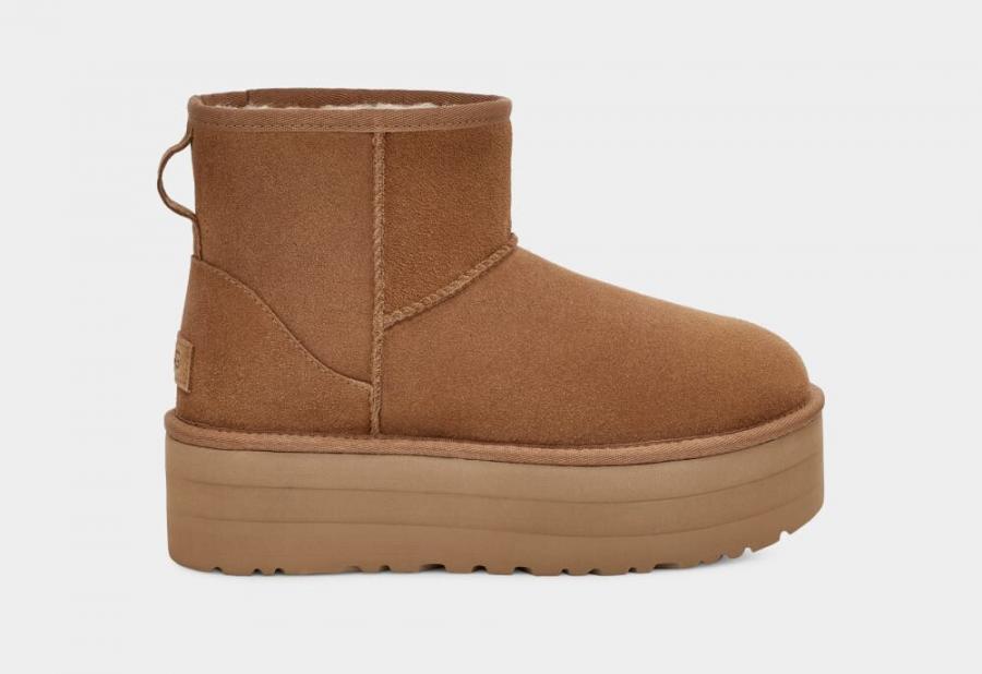 картинка UGG Classic Mini Platform, каштановый от магазина Одежда+