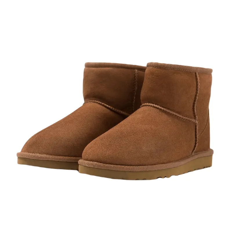 картинка Угги мужские UGG Classic Mini зимние кожаные, коричневый от магазина Одежда+