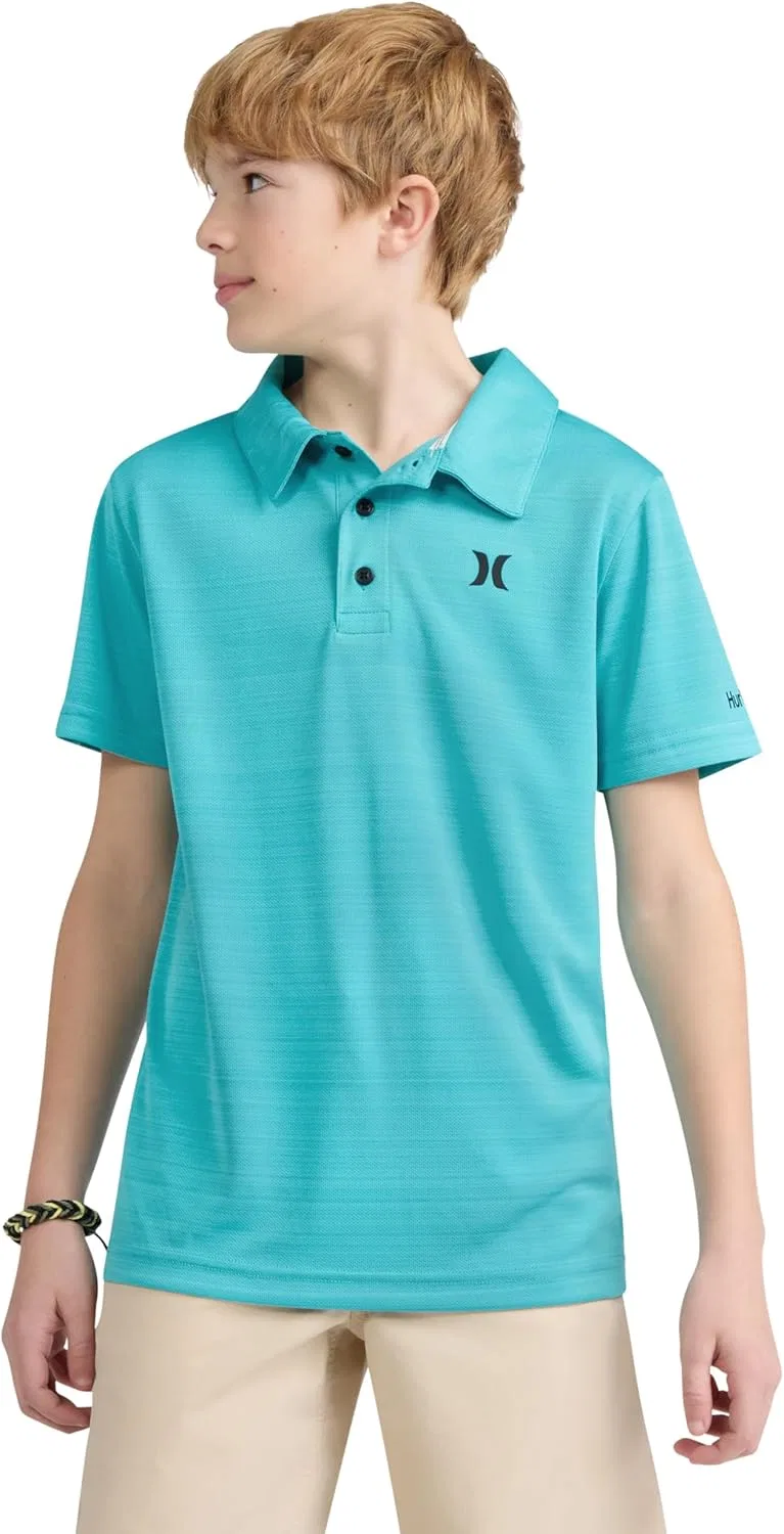 картинка Поло для мальчиков Hurley Performance Polo Shirt, Barracuda Blue от магазина Одежда+