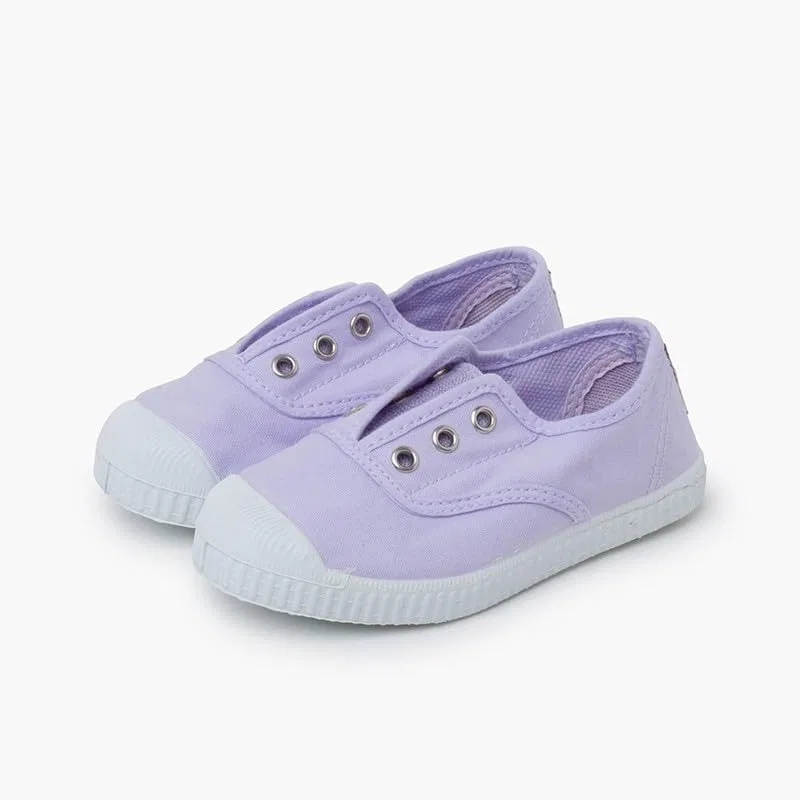 картинка Детские кеды без шнурков Pisamonas Canvas Rubber Toe Shoes, Purple от магазина Одежда+