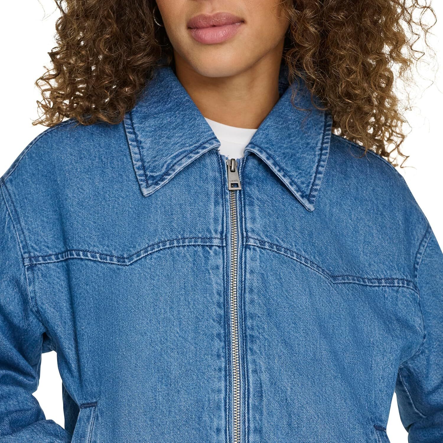 картинка Куртка-бомбер Levi's Western Denim, средне-синий деним от магазина Одежда+