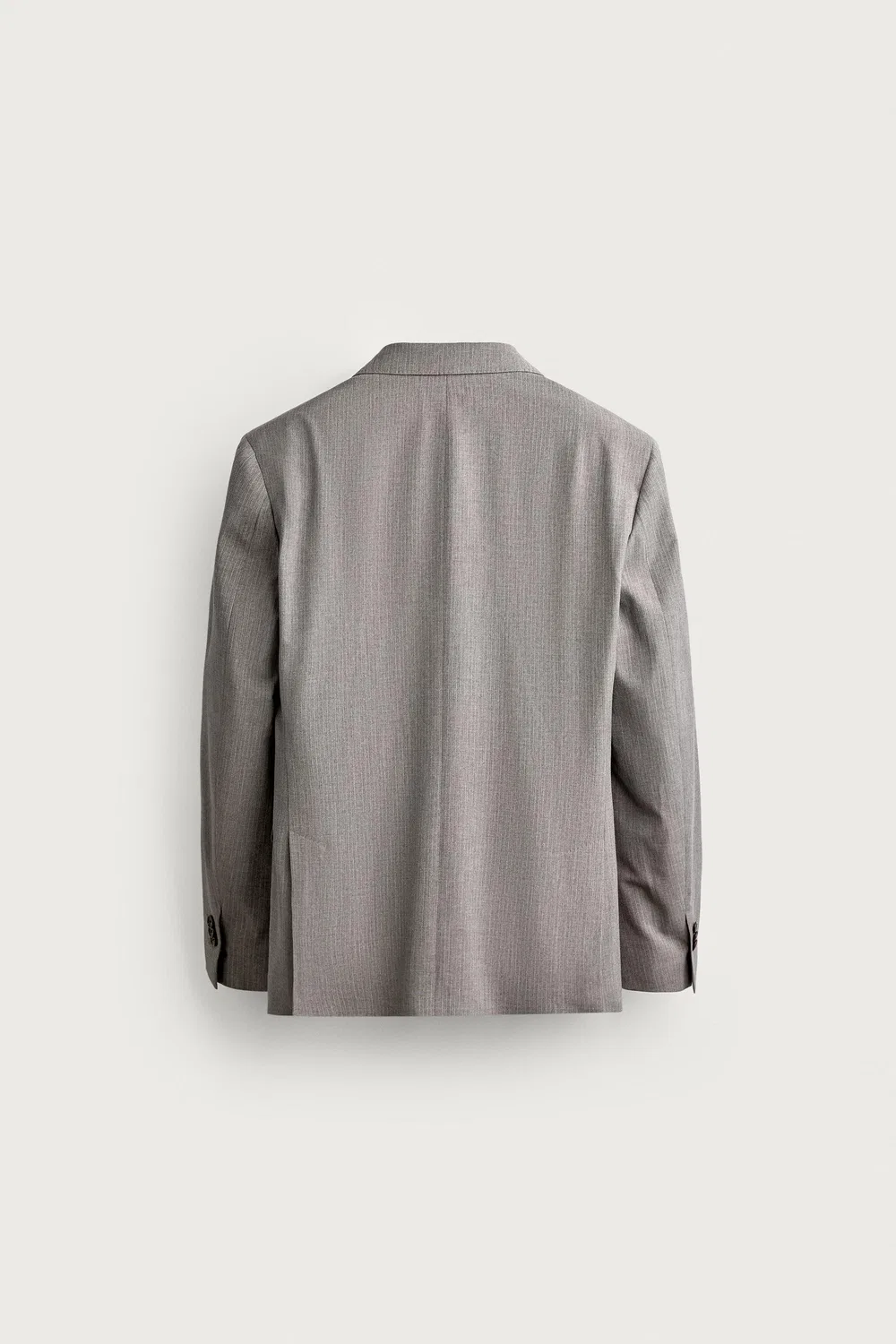 картинка Блейзер из полосатого двубортного костюма ZARA, Grey marl от магазина Одежда+