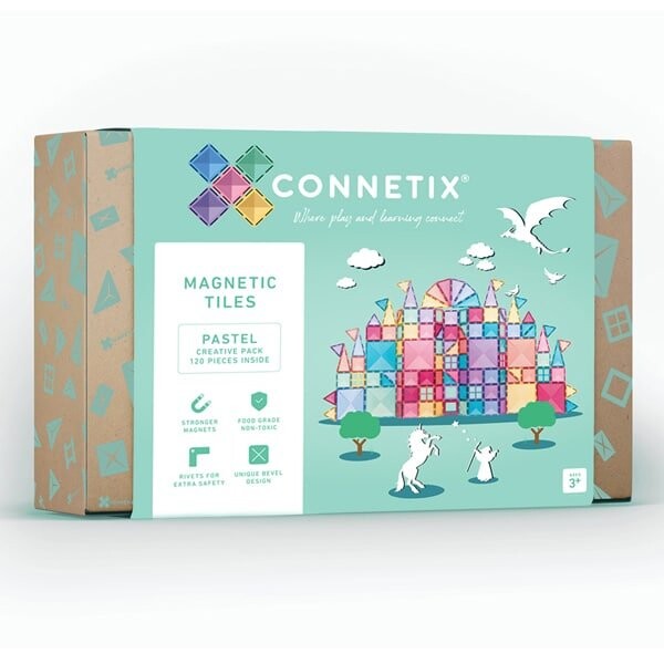 картинка Магнитные блоки Pastel Creative Pack 120 элементов Connetix от магазина Одежда+