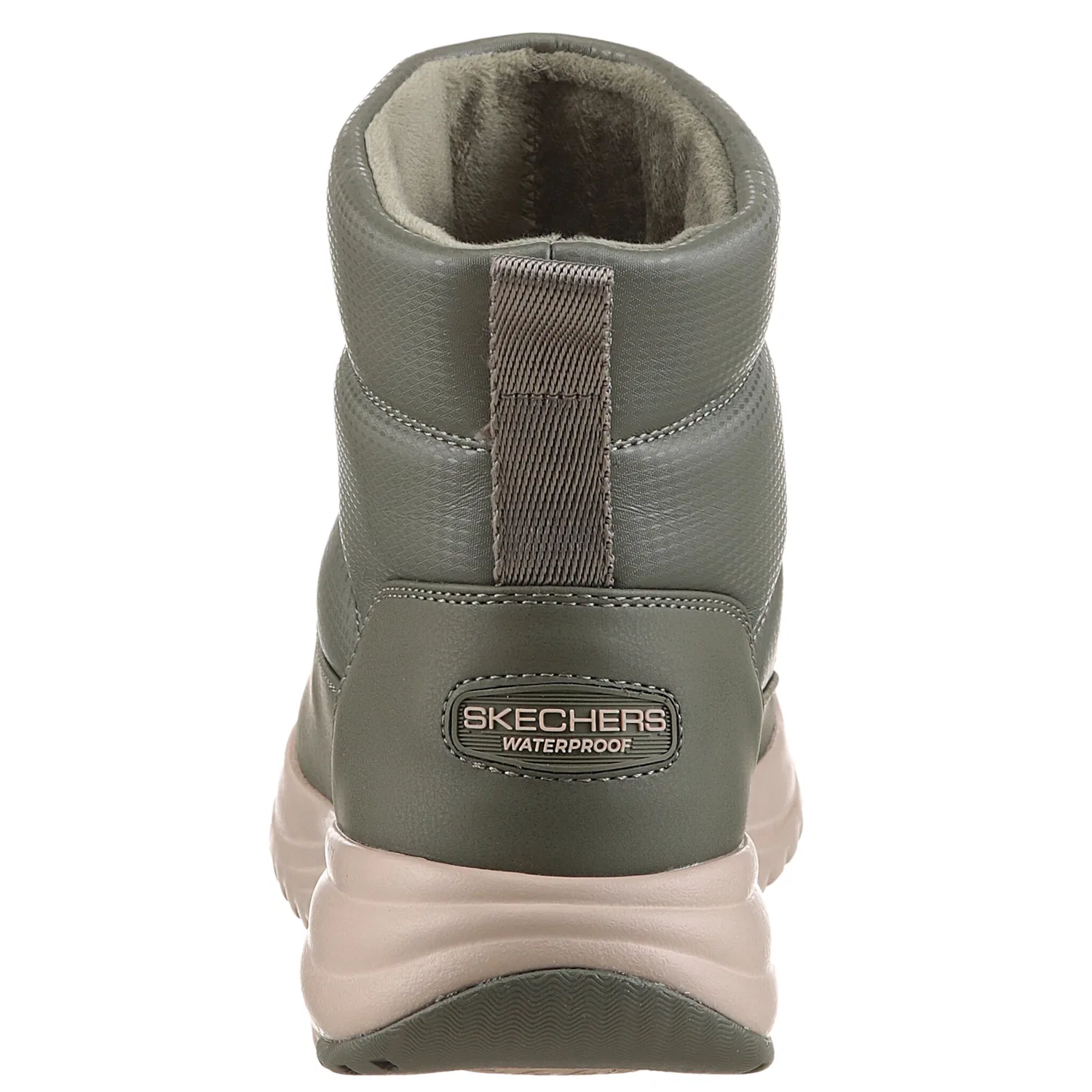 картинка Женские зимние дутики со стеганым голенищем Skechers, Olive Green от магазина Одежда+