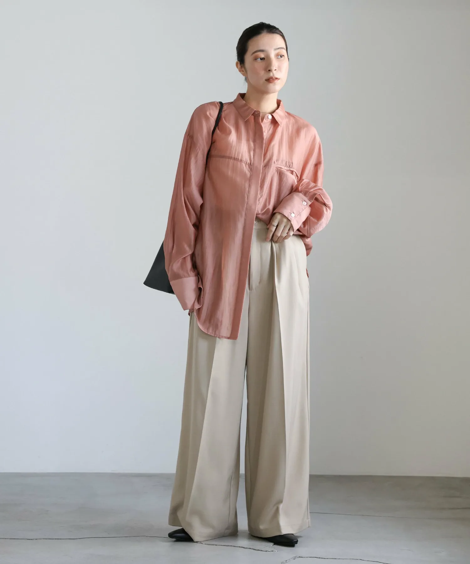 картинка Прозрачная рубашка оверсайз Select Moca, Pink-02 от магазина Одежда+