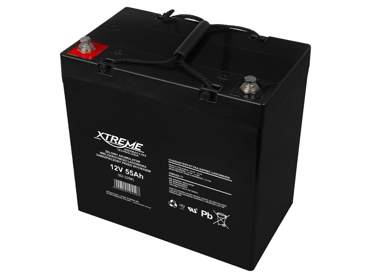 картинка Xtreme, гелевый аккумулятор XTREME, 12 В, 55 Ач от магазина Одежда+