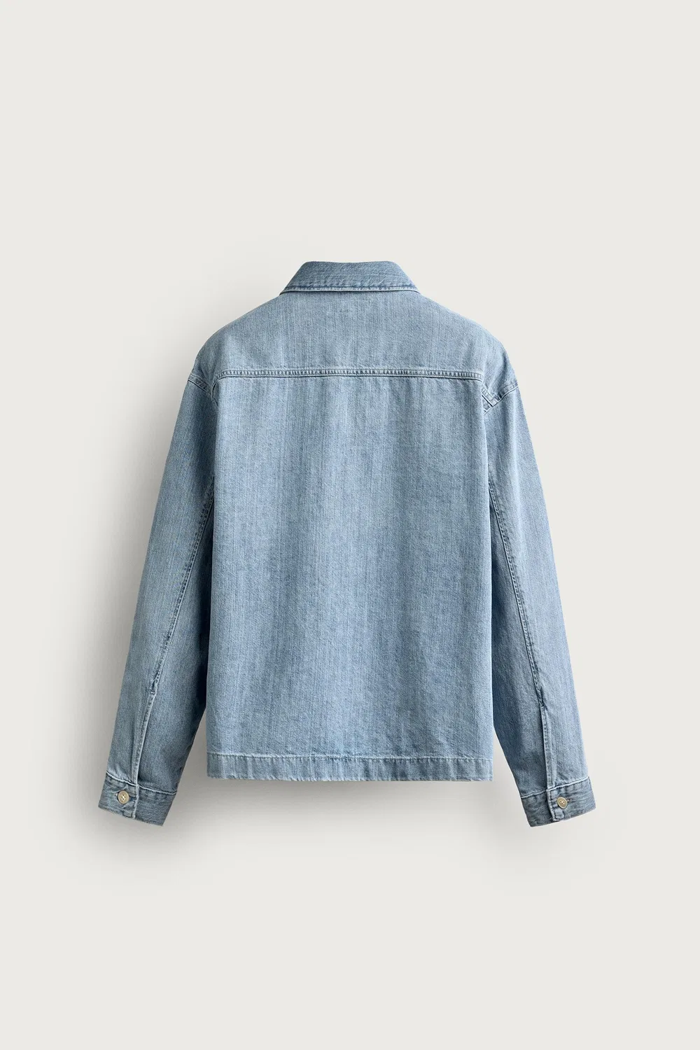 картинка Джинсовая рубашка свободного кроя ZARA, Mid-blue от магазина Одежда+