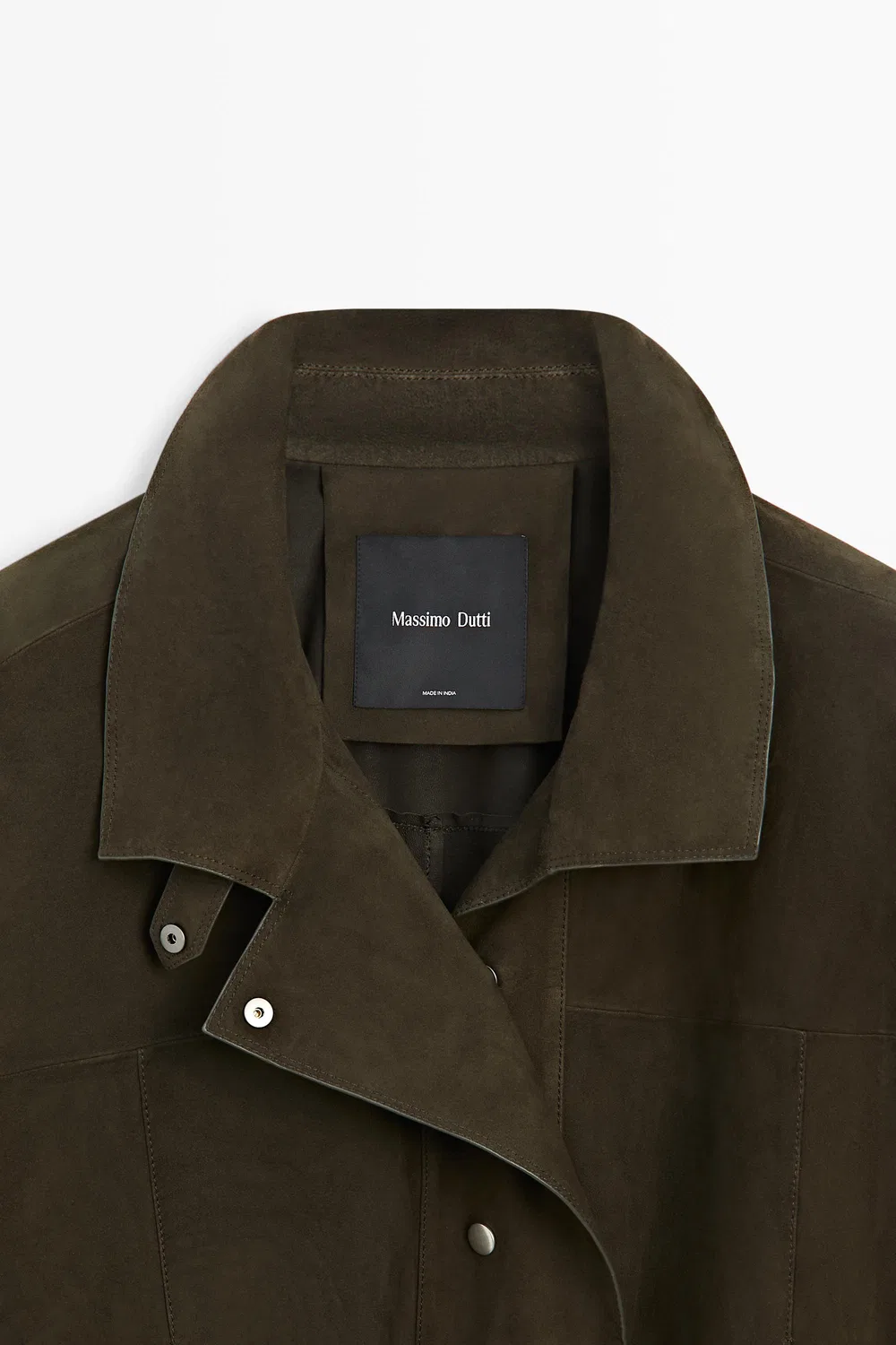картинка Куртка Massimo Dutti High-Neck Suede, хаки от магазина Одежда+