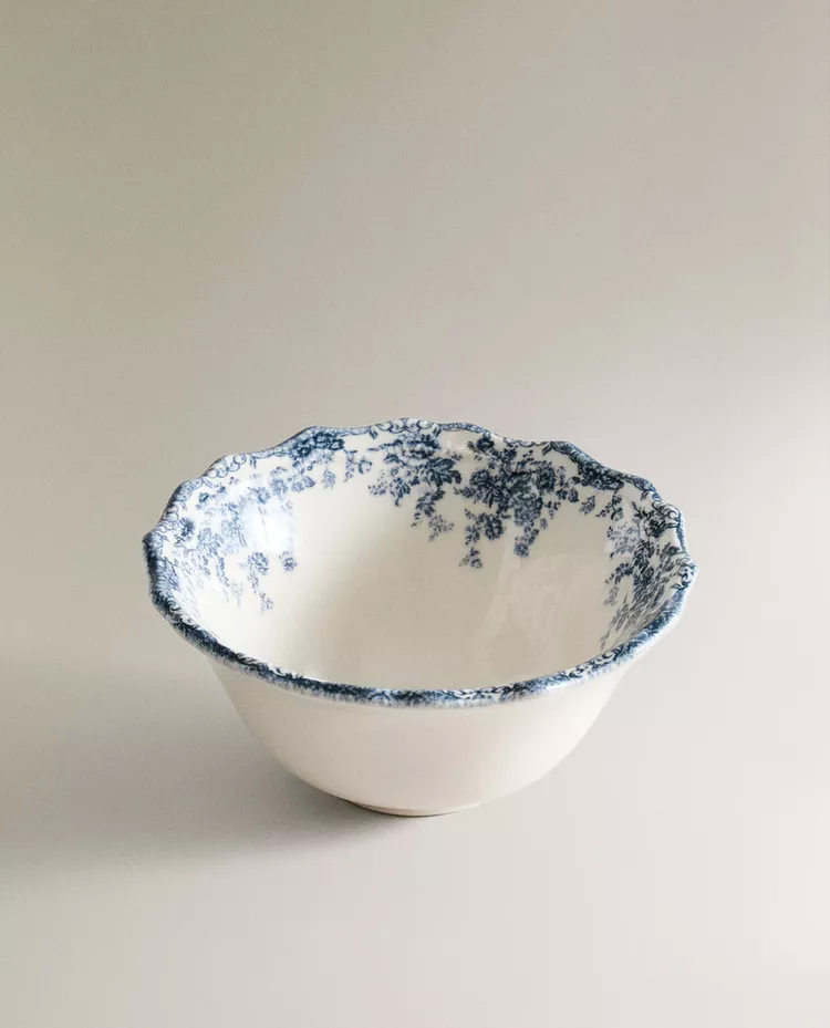 картинка Чаша Zara Home Floral Earthenware Snack, синий от магазина Одежда+