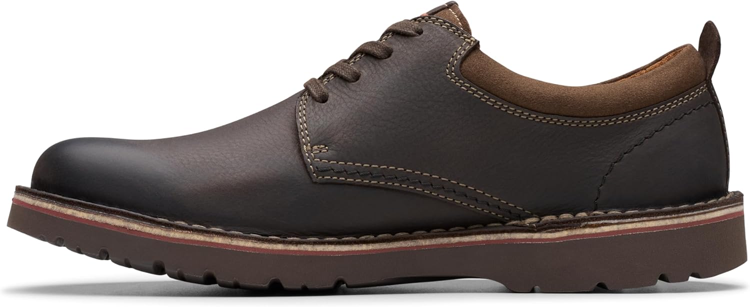 картинка Оксфорды мужские Clarks Eastridge, низкие, темно-коричневые от магазина Одежда+