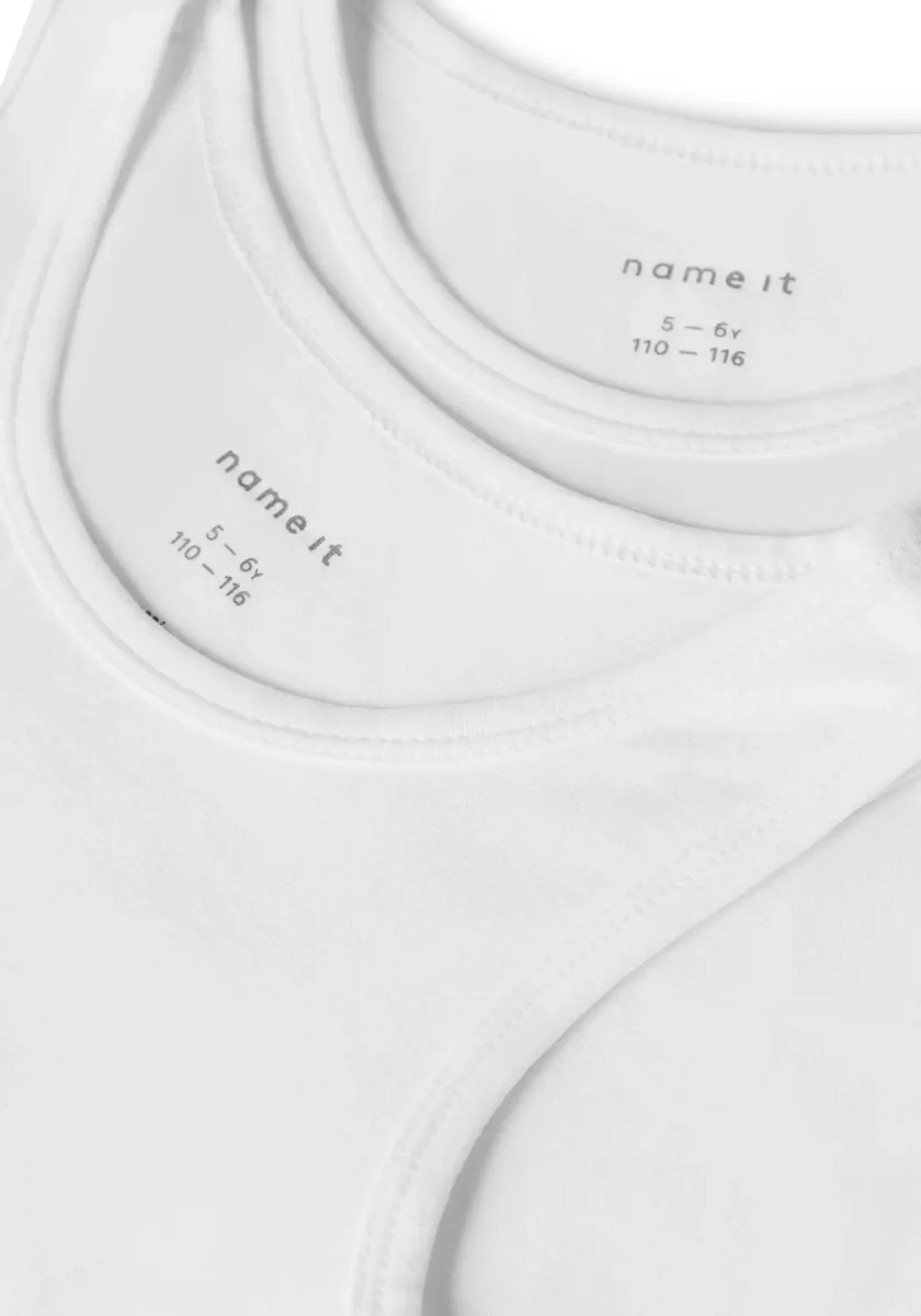 картинка Майка Name It "NKMTANK TOP 2P" (упаковка, 2 шт.), белый от магазина Одежда+
