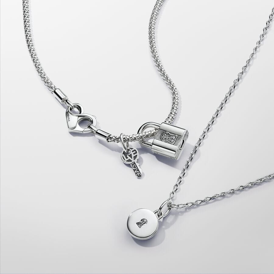 картинка Колье Pandora Moments Studded, серебро от магазина Одежда+