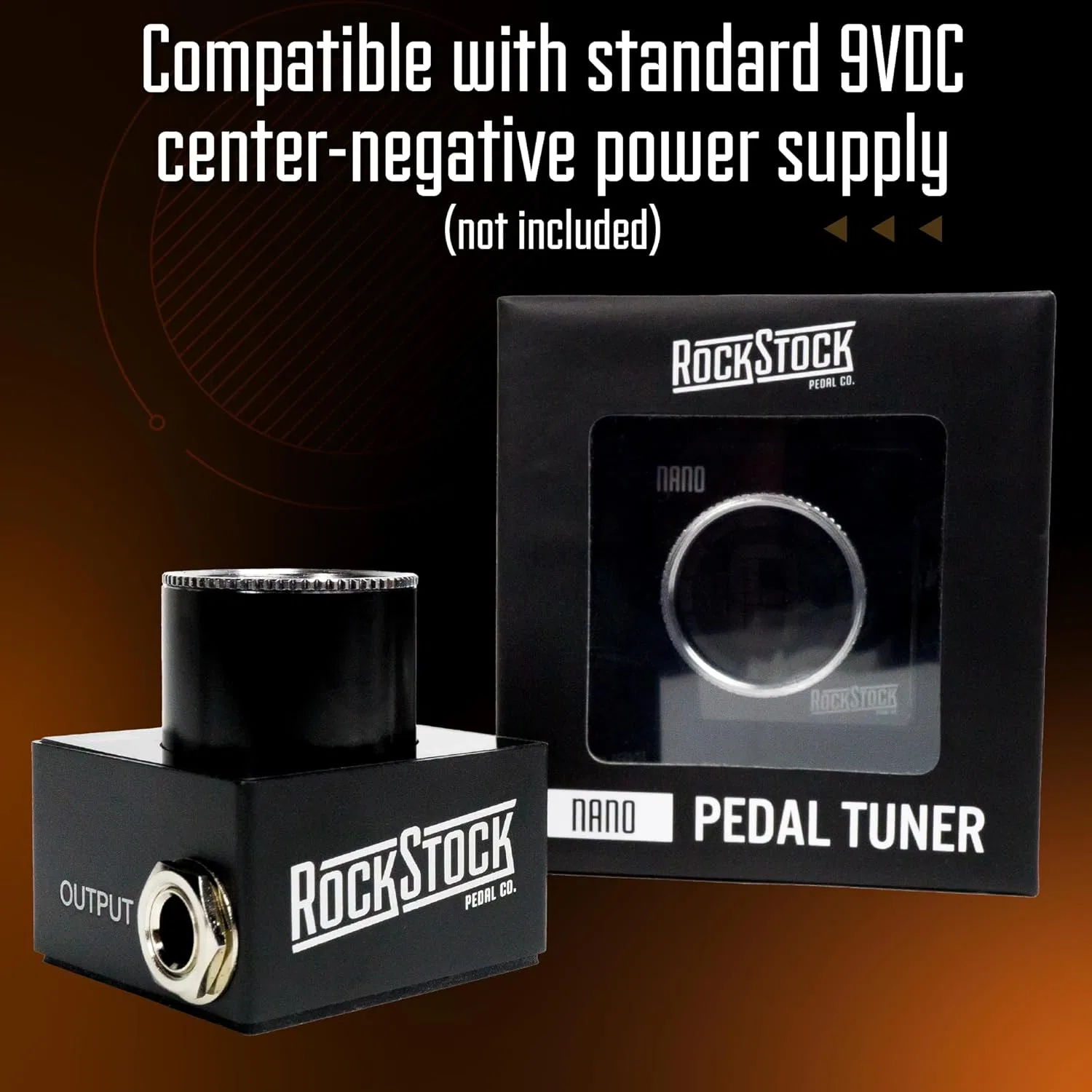 картинка Тюнер педальный Nano Tuner Rock Stock, Dark Black от магазина Одежда+