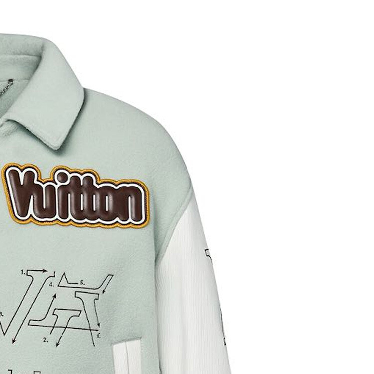 картинка Куртка Louis Vuitton Varsity Leather Blouson, светло-зеленый от магазина Одежда+