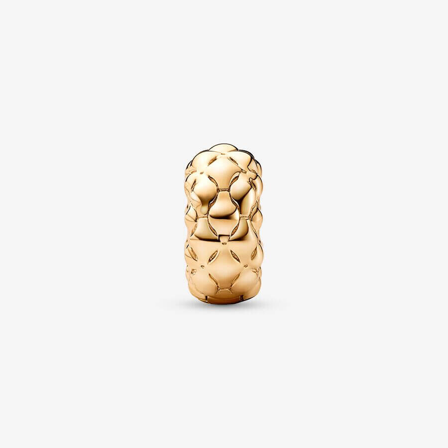 картинка Шарм-клипса Pandora Moments Studded, золото от магазина Одежда+