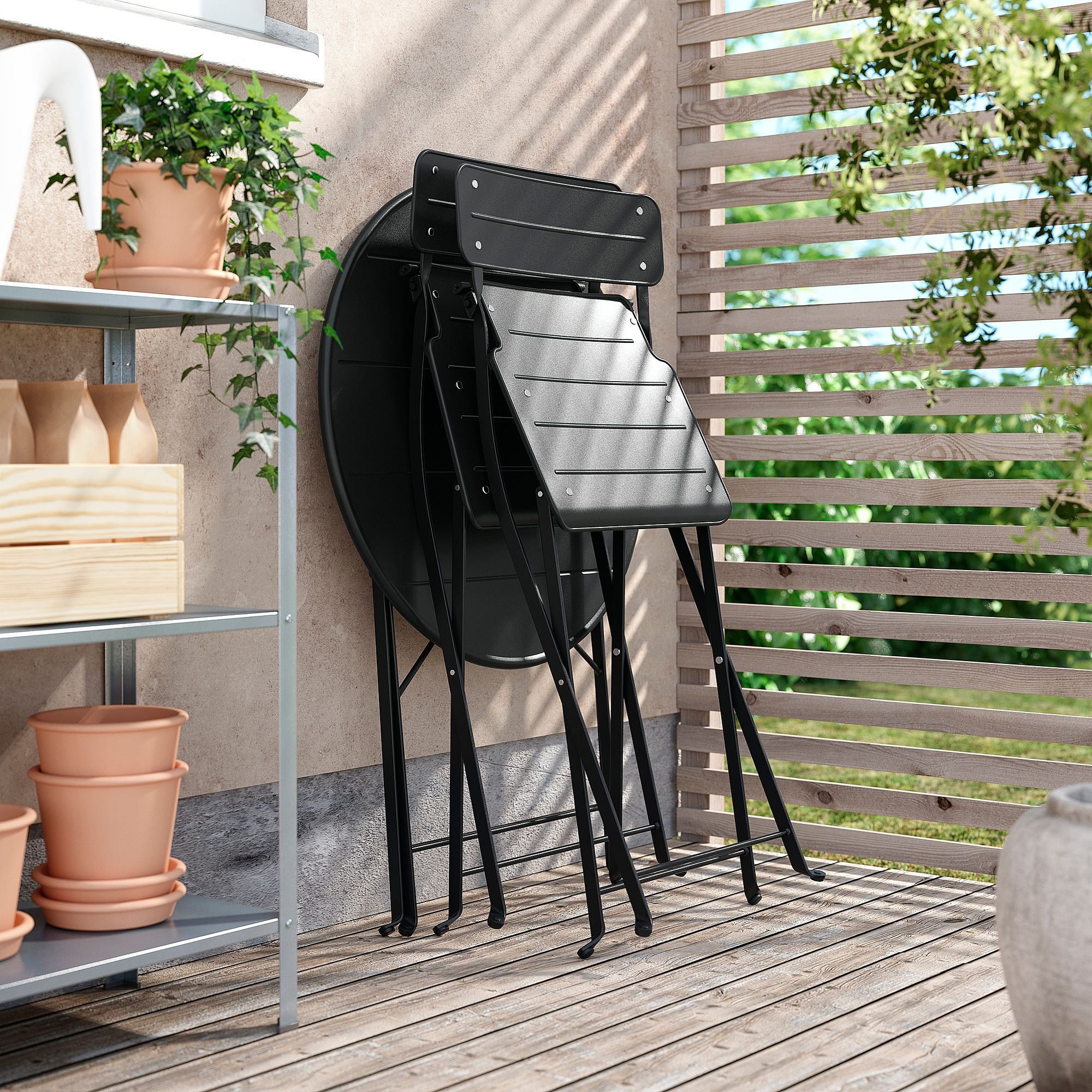 картинка Складной стол SUNDSÖ IKEA, 65x65, черный от магазина Одежда+