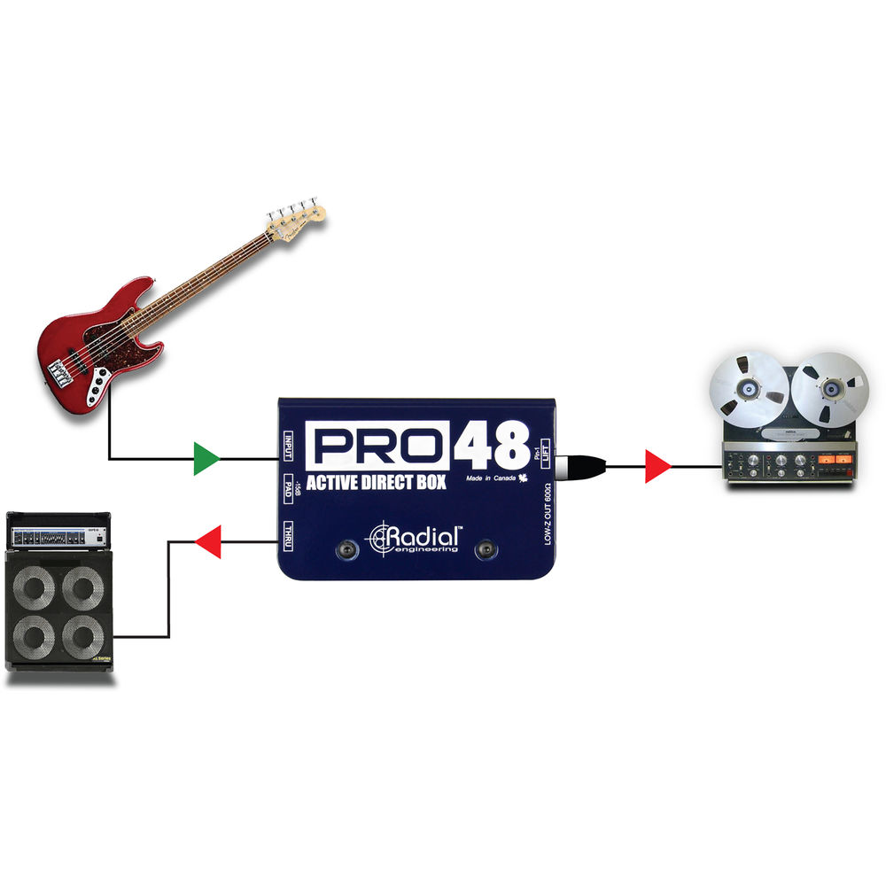 картинка Директ-бокс Radial Engineering Pro48 Active Direct Box R800 1105 от магазина Одежда+
