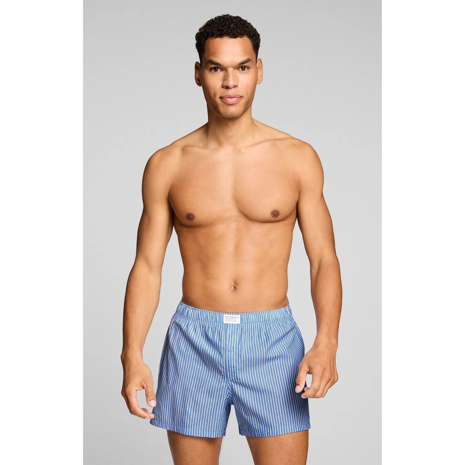картинка Мужские боксеры с эластичным поясом Levi's, Light Blue/Navy от магазина Одежда+
