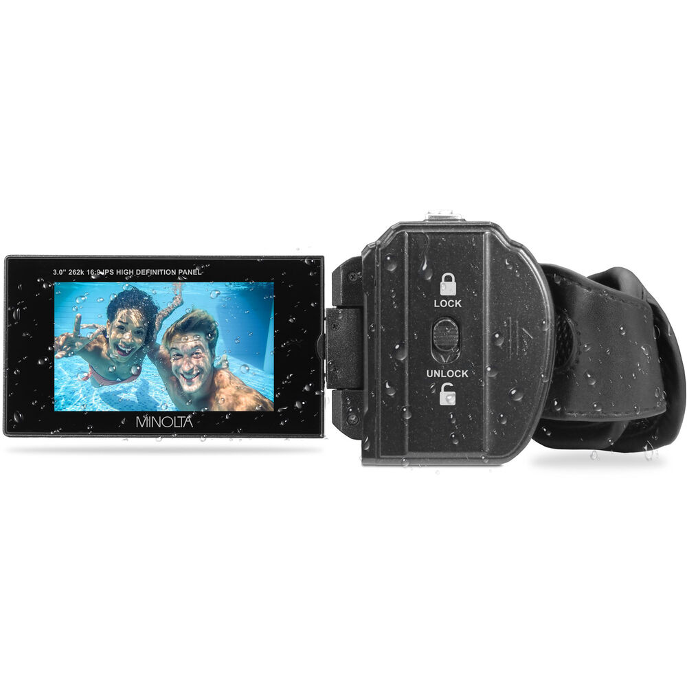 картинка Водонепроницаемая камера Minolta MN4K300WP UHD 4K (черная) от магазина Одежда+