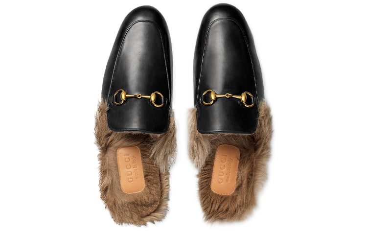 картинка Сандалии Gucci Princetown Series Wool Slipper Black 397647-DKHH0-1063 от магазина Одежда+