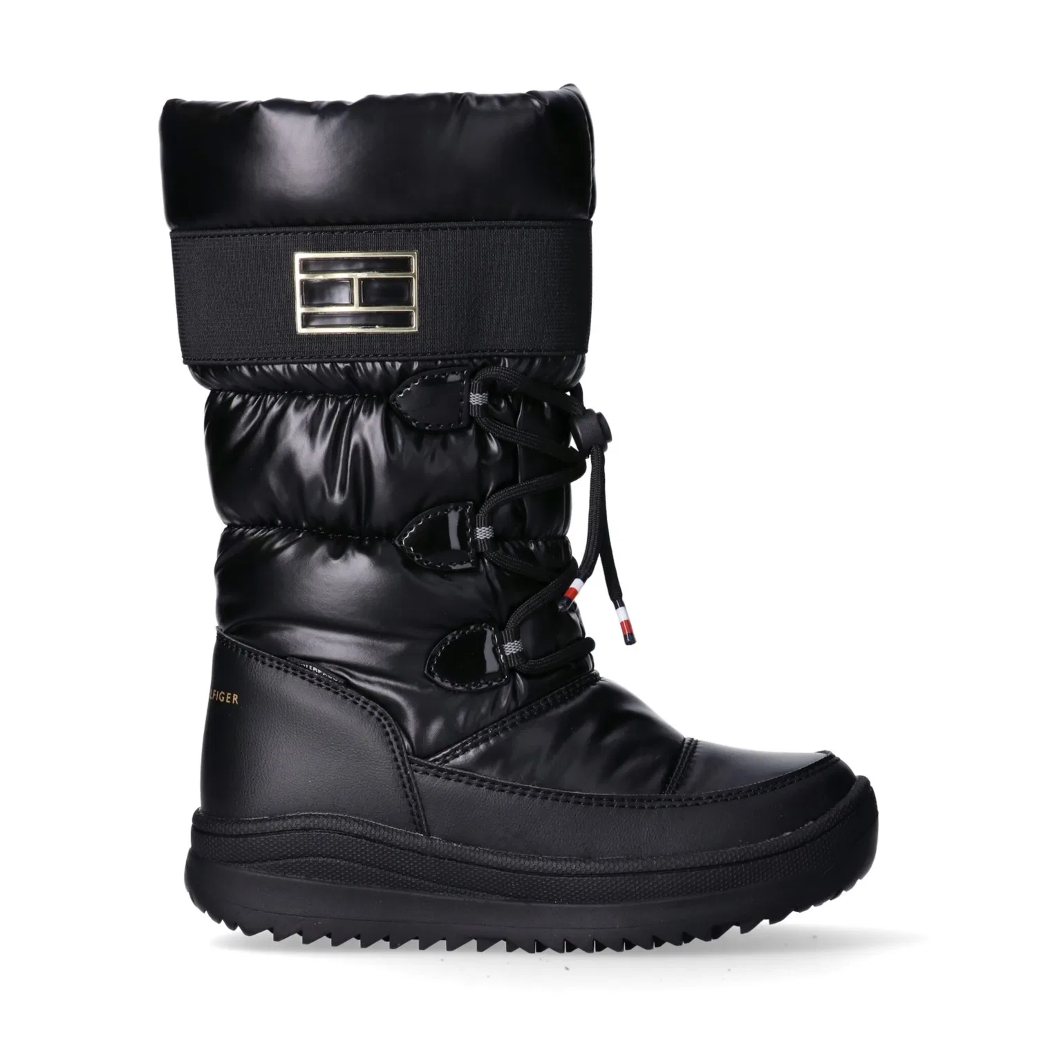 картинка Женские зимние дутики со шнуровкой Tommy Hilfiger, Black от магазина Одежда+