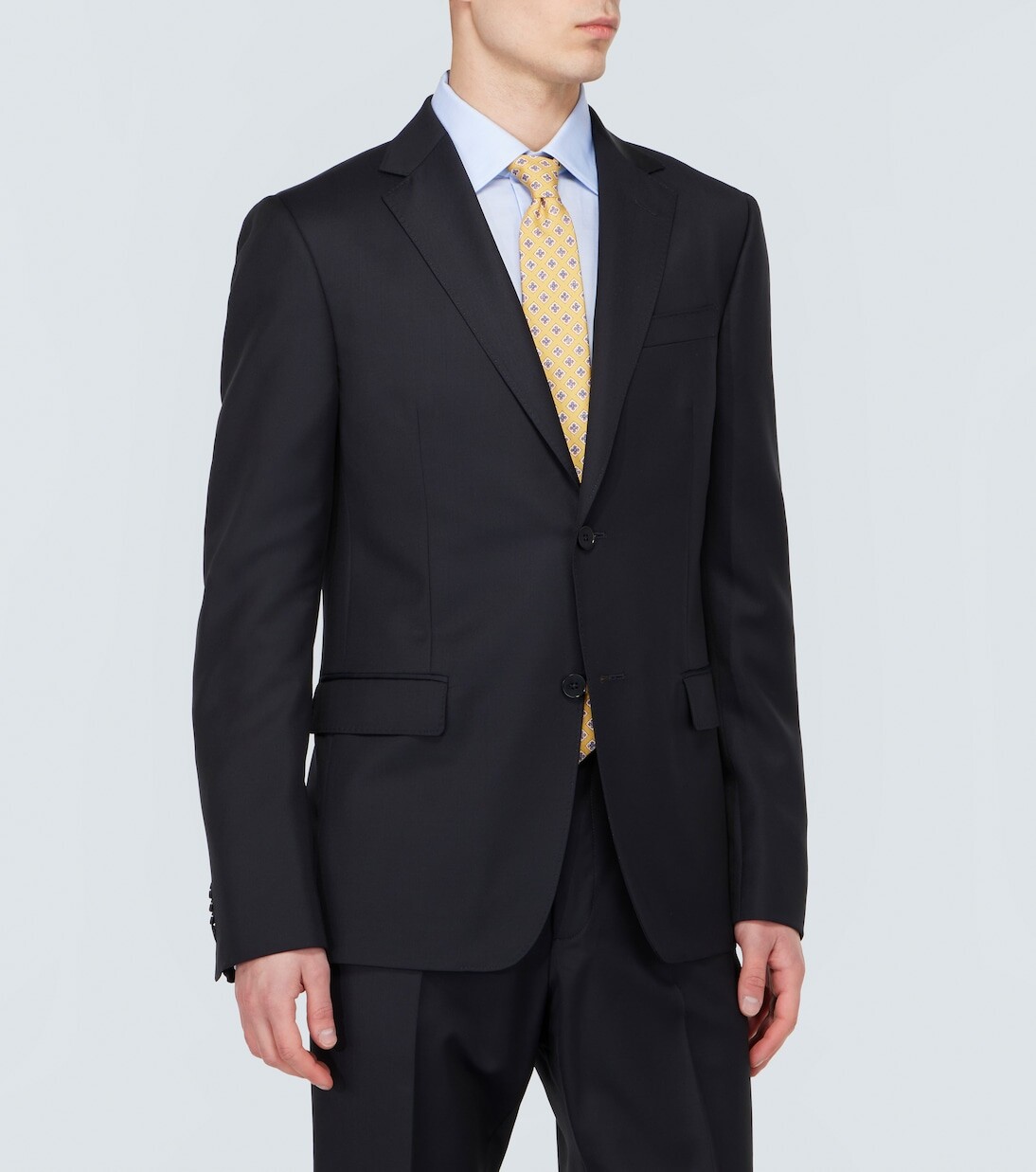 картинка Костюм из холста из шерсти и мохера Zegna, синий от магазина Одежда+