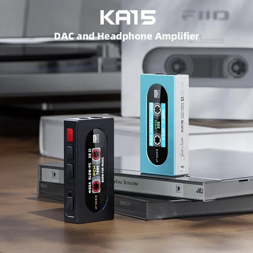 картинка Портативный ЦАП и усилитель для наушников FiiO KA15 (черный) от магазина Одежда+