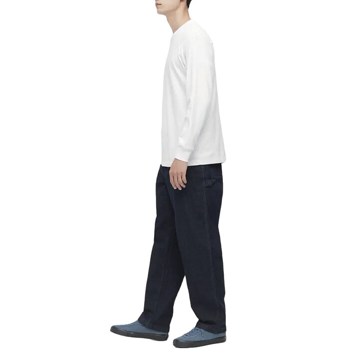 картинка Мужской лонгслив Uniqlo Crew Neck, белый от магазина Одежда+