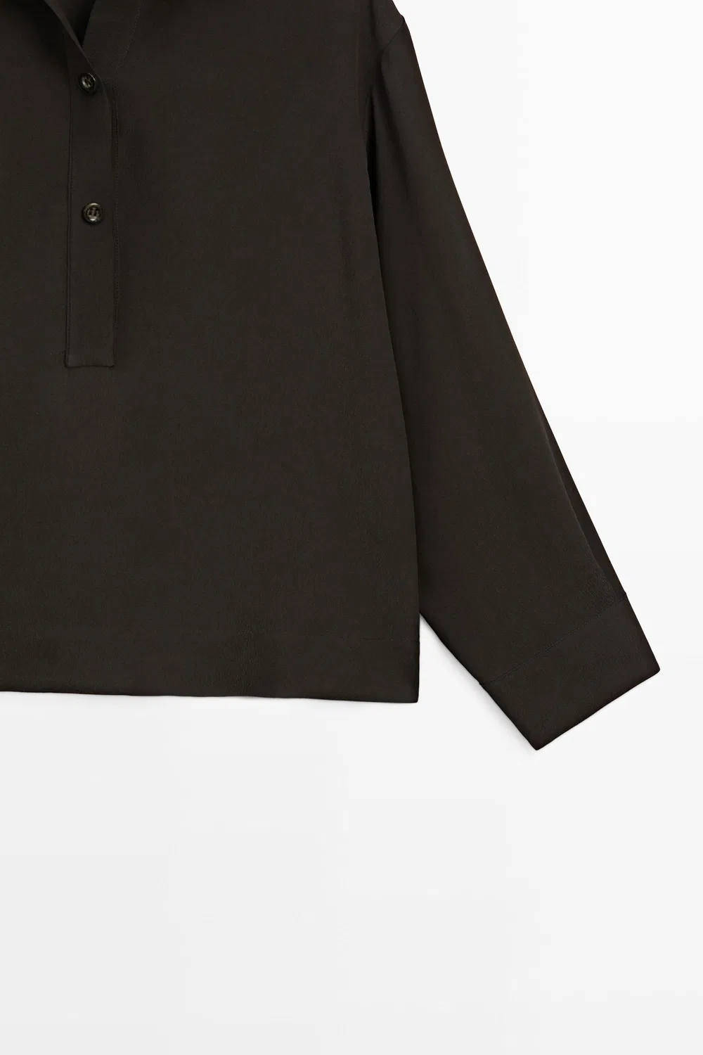 картинка Рубашка Massimo Dutti Flowing Button-Up, шоколадный от магазина Одежда+