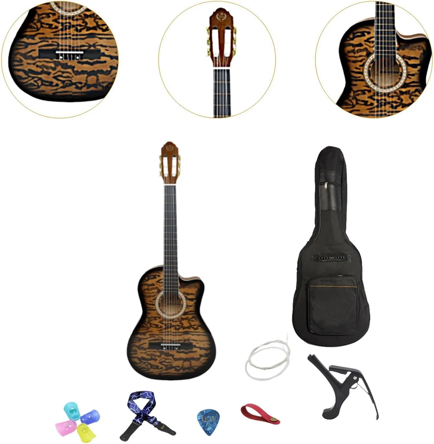 картинка Акустическая гитара Steel-String, Sporful, Dark Yellow от магазина Одежда+