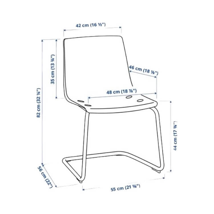 картинка Пластиковый стул IKEA TOBIAS, прозрачный/хромированный от магазина Одежда+