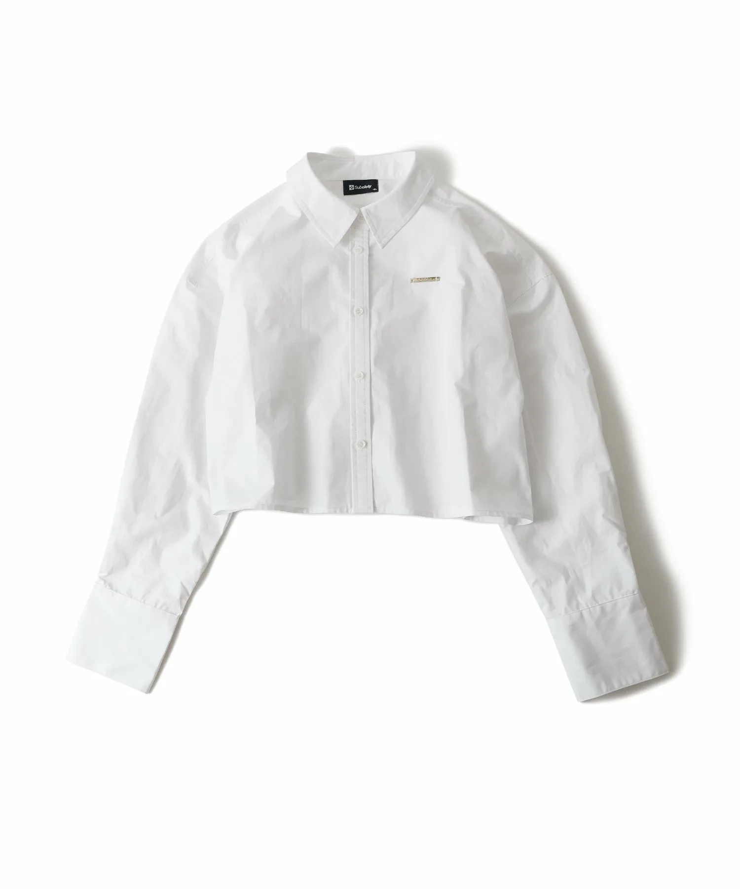 картинка Укороченная рубашка Subciety, WHITE от магазина Одежда+