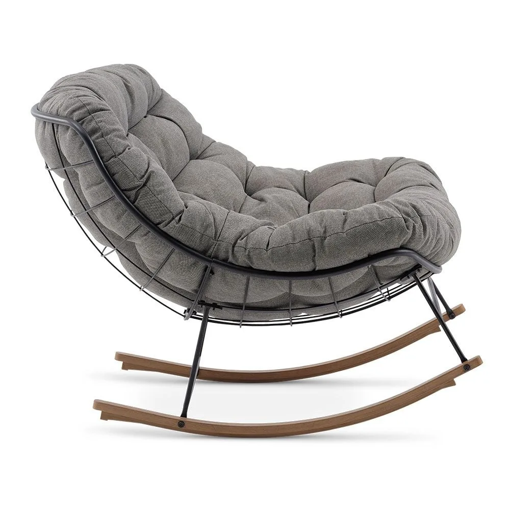 картинка Кресло-качалка Jungledal, 105x86x78 см, черный от магазина Одежда+