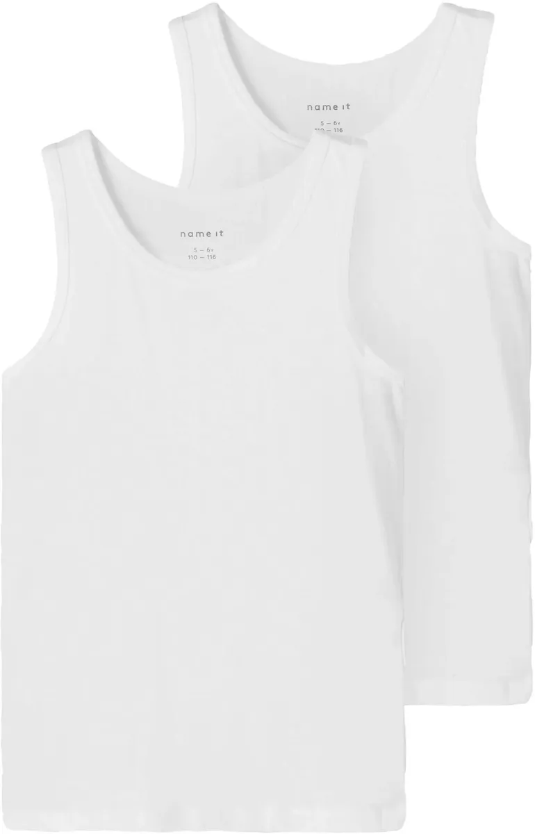 картинка Майка Name It "NKMTANK TOP 2P" (упаковка, 2 шт.), белый от магазина Одежда+