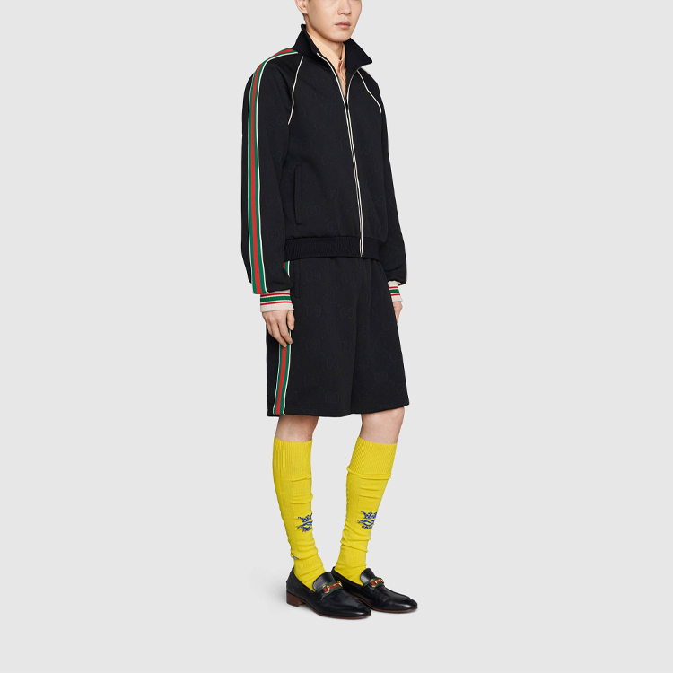 картинка Куртка Gucci GG Jacquard Jersey Zip, черный от магазина Одежда+