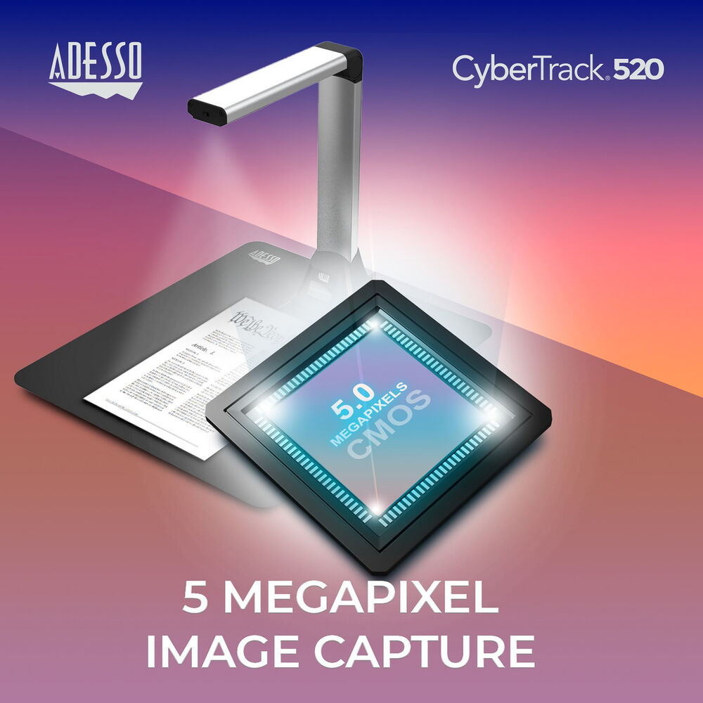картинка Adesso CyberTrack 520 5MP Fixed-Focus Document CYBERTRACK-520 от магазина Одежда+