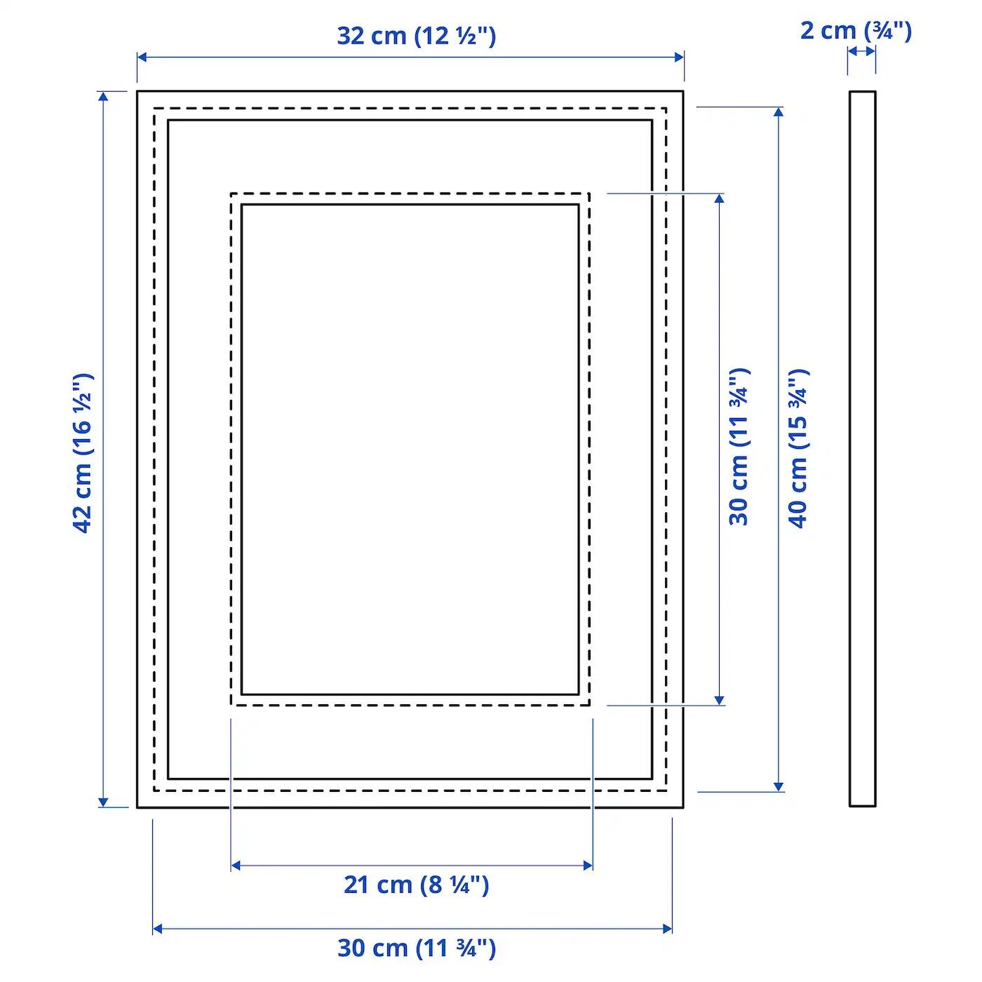 картинка Рамка, белая, 30х40 см, KNOPPÄNG IKEA от магазина Одежда+