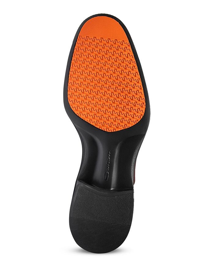 картинка Мужские модельные туфли Santoni с легким носком и шнуровкой, черный от магазина Одежда+