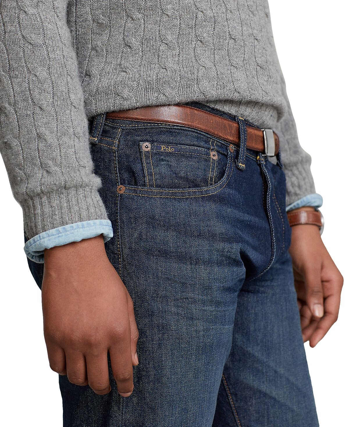 картинка Мужские прямые джинсы hampton relaxed Polo Ralph Lauren, мульти от магазина Одежда+