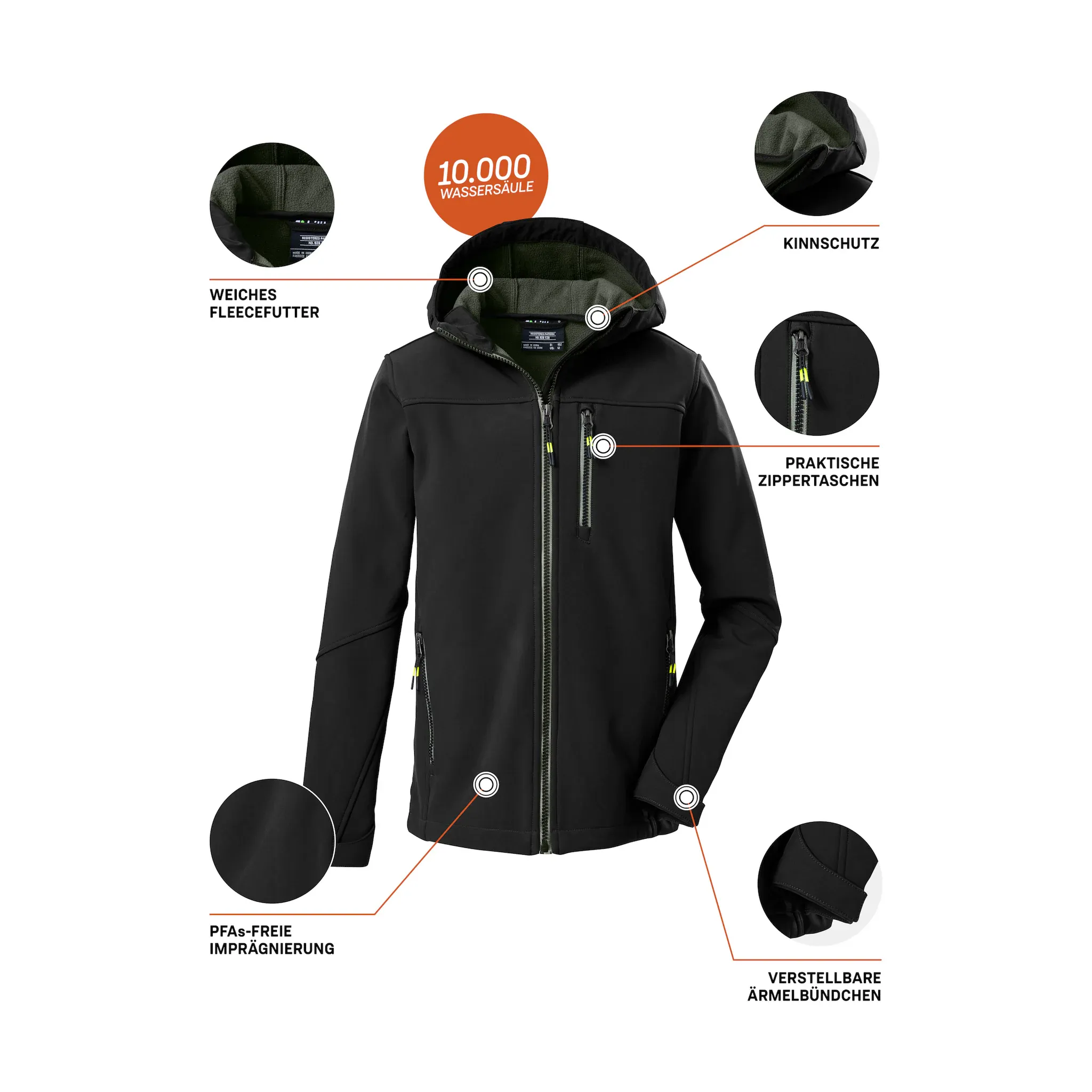 картинка Куртка Killtec Softshell «Куртка Softshell для мальчиков», черный от магазина Одежда+