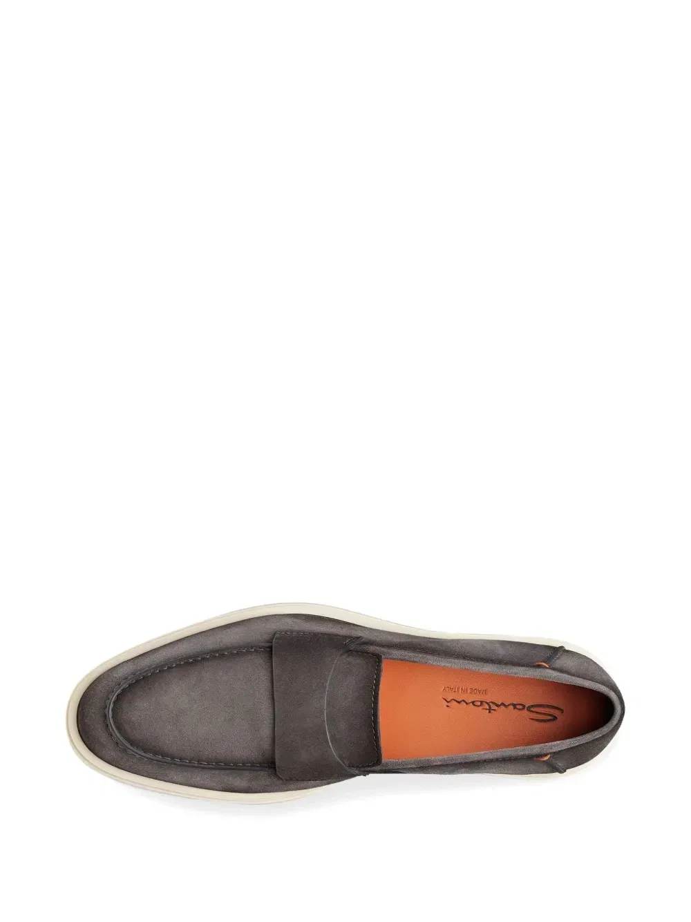 картинка Замшевые пенни-лоферы Santoni, серый от магазина Одежда+